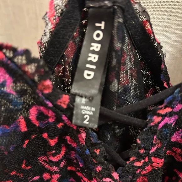 Torrid Pink and Blue babydoll - Picture 4 of 5